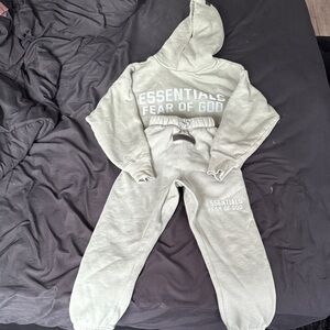 Fear of God Kids Sweatpants and Hoodie Set - Light Gray